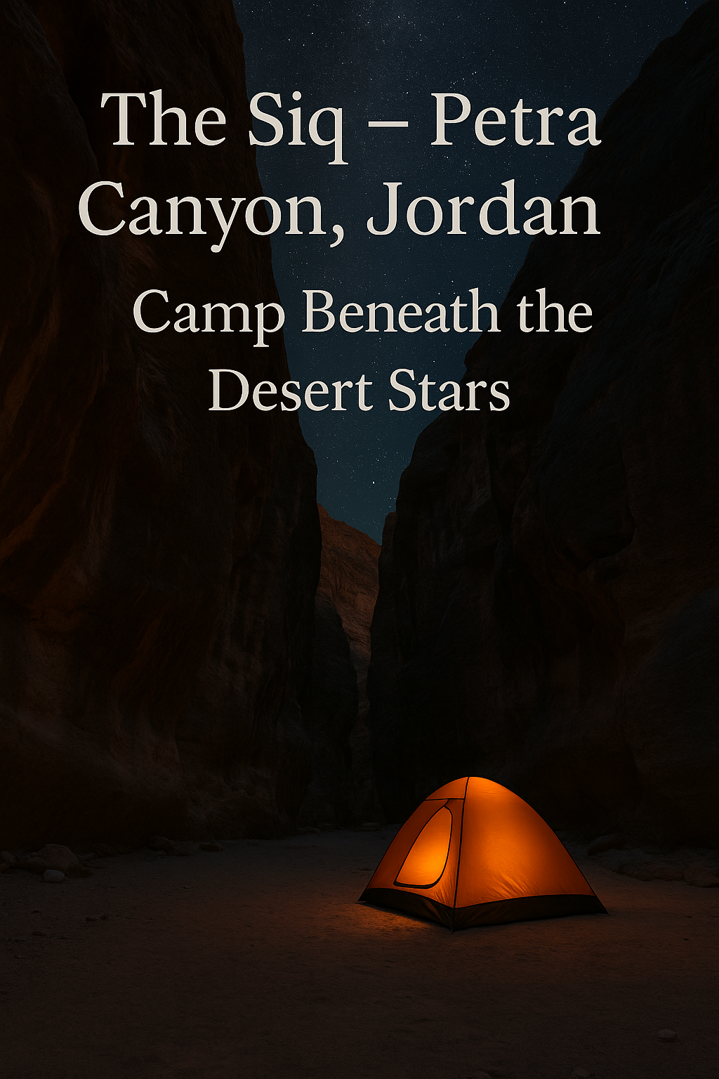 The Siq – Petra Canyon, Jordan: Camp Beneath the Stars of the Lost City
