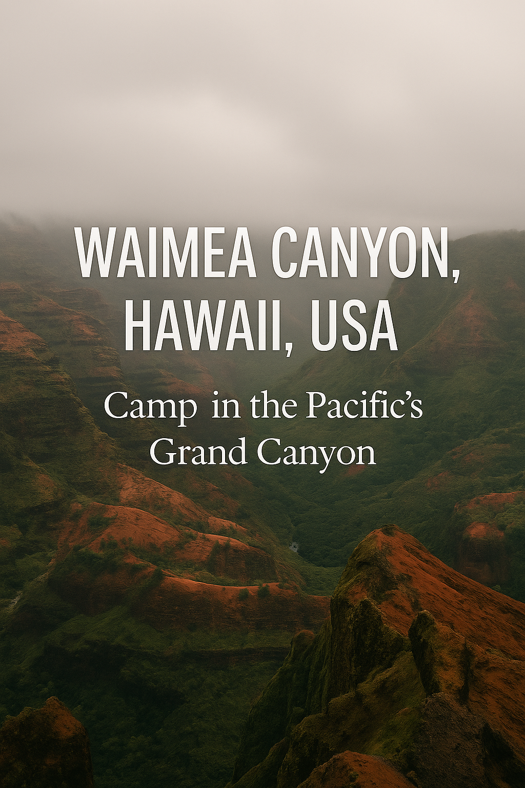 Waimea Canyon, Hawaii, USA: Camp in the Grand Canyon of the Pacific